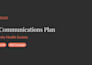 develop a strategic communications plan